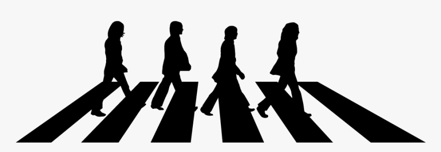 Abbey Road The Beatles Silhouette Decal Wallpaper - Beatles Abbey Road Silhouette Vector, HD Png Download, Free Download