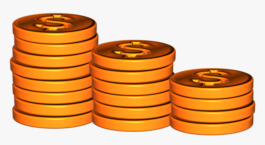 Coins, Coin Pile, Stack Coins, Currency, Cash, Stack - Monedas Png, Transparent Png, Free Download