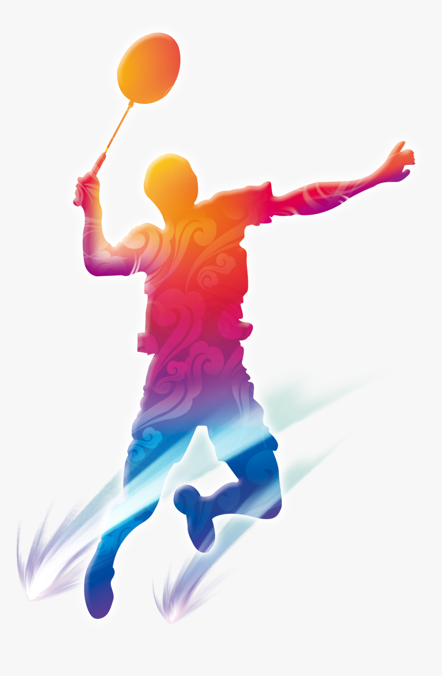 Of Silhouettes Badminton Playing People Free Hd Image, HD Png Download, Free Download