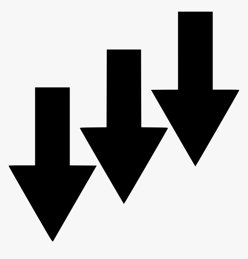 Arrows Down Stock - Stock Down Icon Png, Transparent Png, Free Download