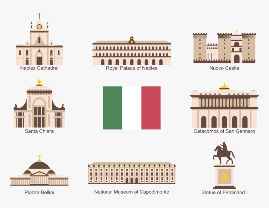 Napoli Icons Vector - Vector Italy Round Flag Icon Png, Transparent Png, Free Download