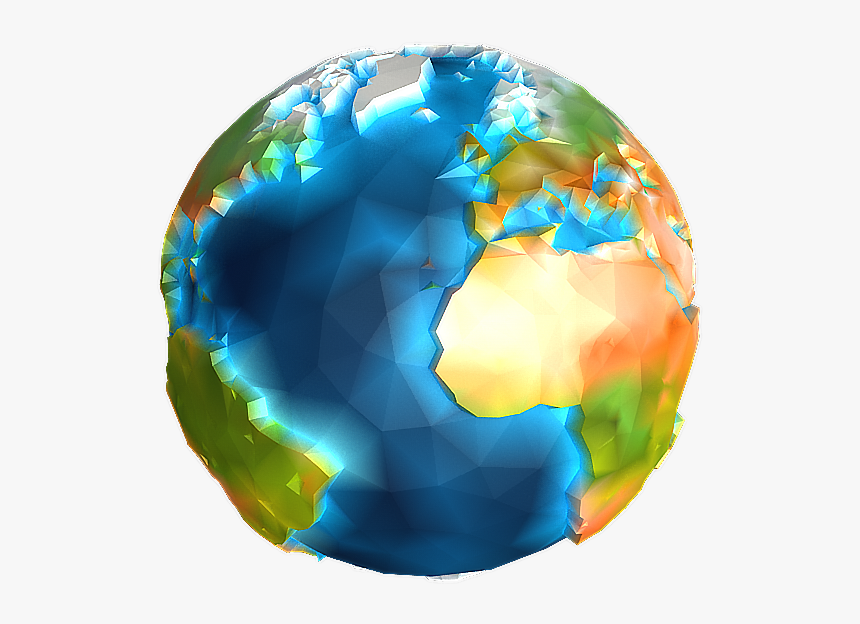 Planeta Mapa Low Poly, HD Png Download, Free Download