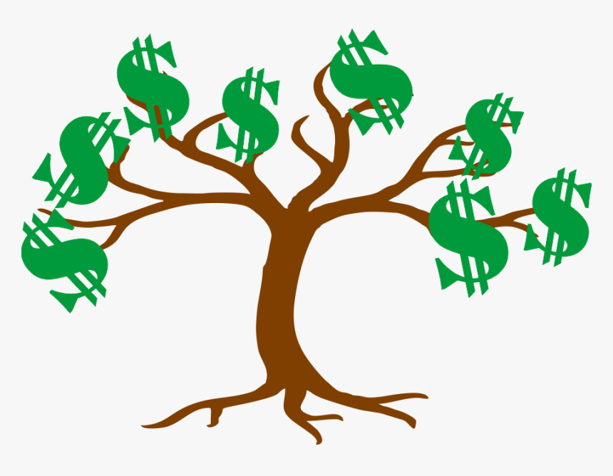 Dollar Signs As Leaves On A Tree - Tree Clipart No Leaves, HD Png Download, Free Download