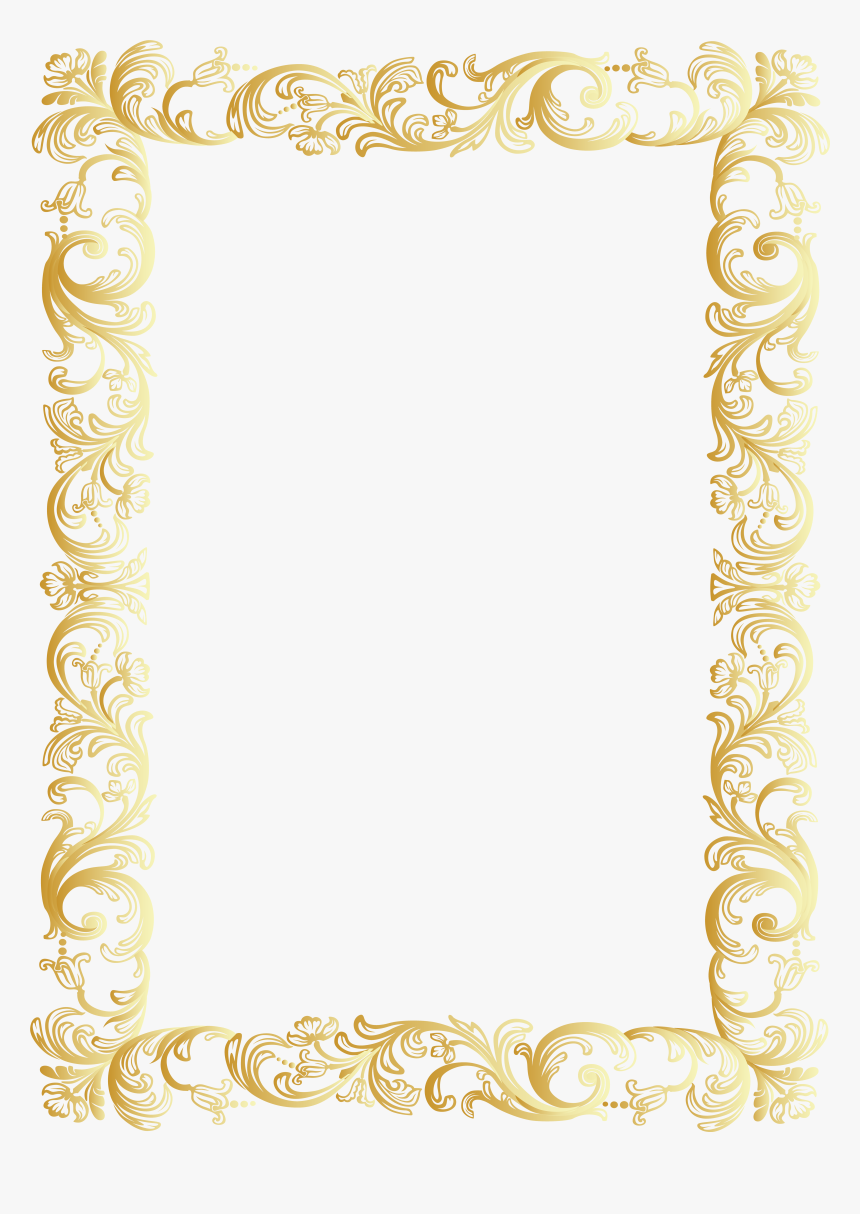 Vintage Border Frame Clip Art Png Image Png Download - Gold Vintage Border Png, Transparent Png, Free Download