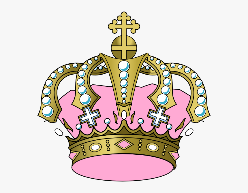 Pink Crown Clipart Clip Art - Blue And Gold Crown Clipart, HD Png Download, Free Download