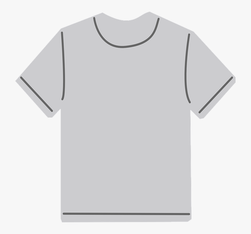 T-shirt, Shirt, Gray, Front, Fashion, Clothing, Cotton - แบบ เสื้อ สี เทา, HD Png Download, Free Download