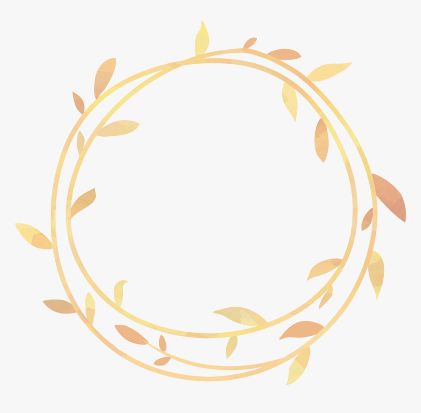 Gold Leaf Border Circle, HD Png Download, Free Download