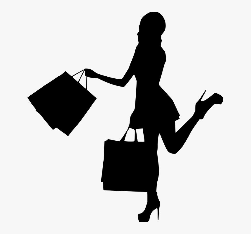 Woman Walking Silhouette Png - Vector Family Shopping Png, Transparent Png, Free Download