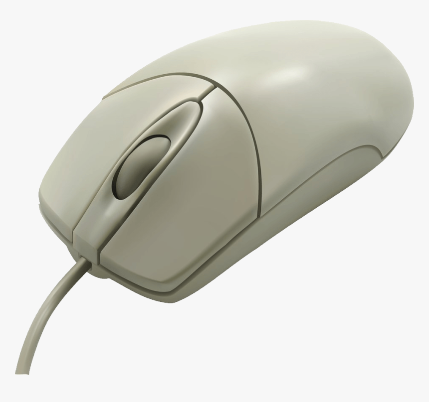 Vintage White Computer Mouse - Old White Computer Mouse, HD Png Download, Free Download