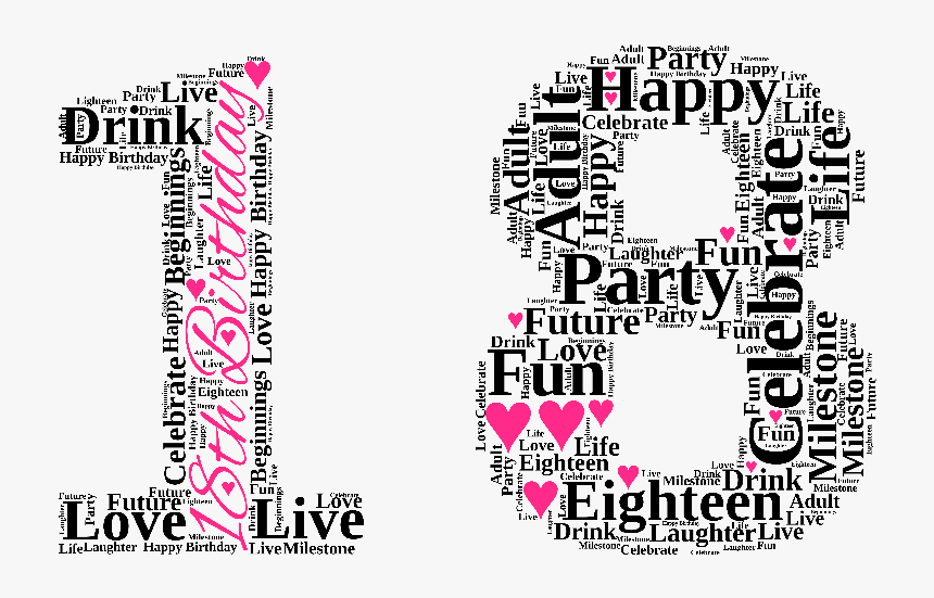 Transparent 18 Birthday Png - Png Download Happy 18th Birthday Png, Png Download, Free Download