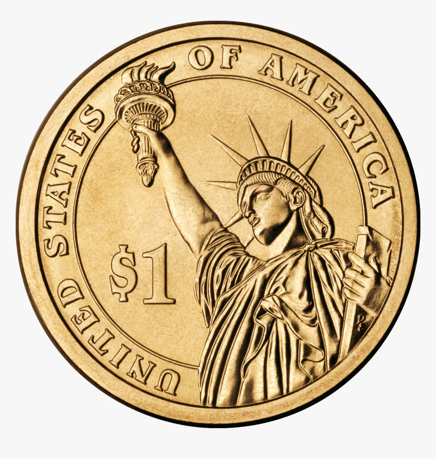George Washington Dollar Coin - United States Of America $1, HD Png Download, Free Download