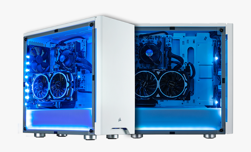 H310m Gaming Arctic Pc Build - White Blue Pc Build, HD Png Download, Free Download