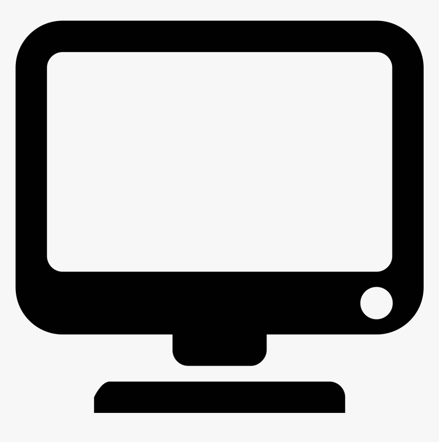 Vector Screen Monitor Icon Banner Royalty Free - My Computer Icon White, HD Png Download, Free Download