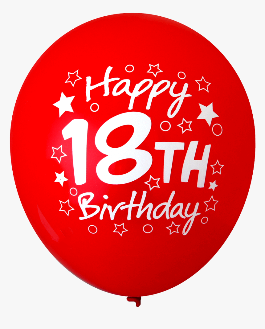 Happy 18th Birthday Balloons - Balloon, HD Png Download, Free Download