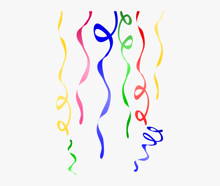 Cintas, Serpentinas, De Color, Decorar, Celebración - Hanging Ribbon Png, Transparent Png, Free Download