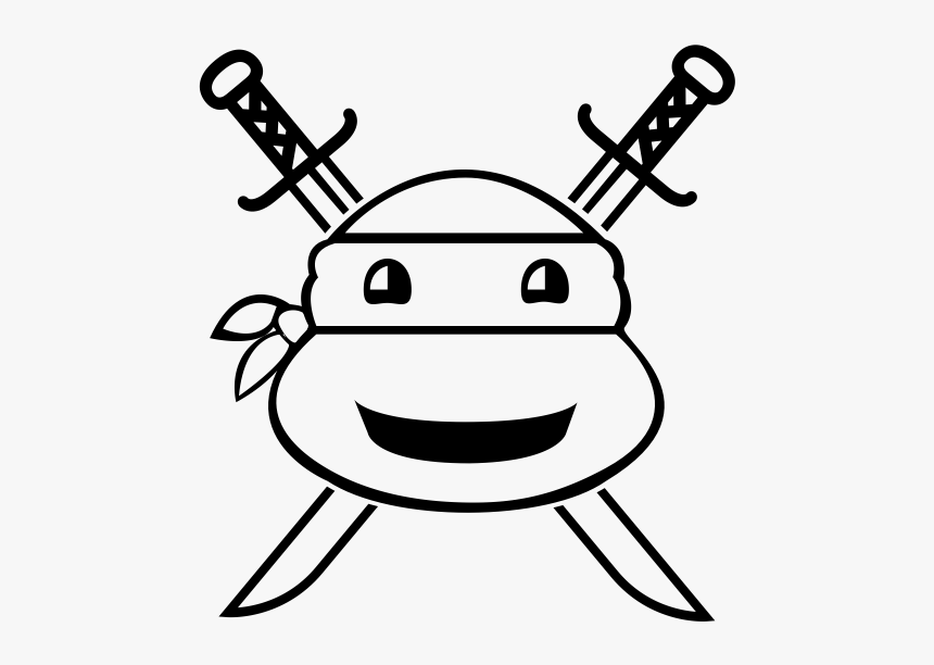 "
 Class="lazyload Lazyload Mirage Cloudzoom Featured - Ninja Turtle Png Black White, Transparent Png, Free Download