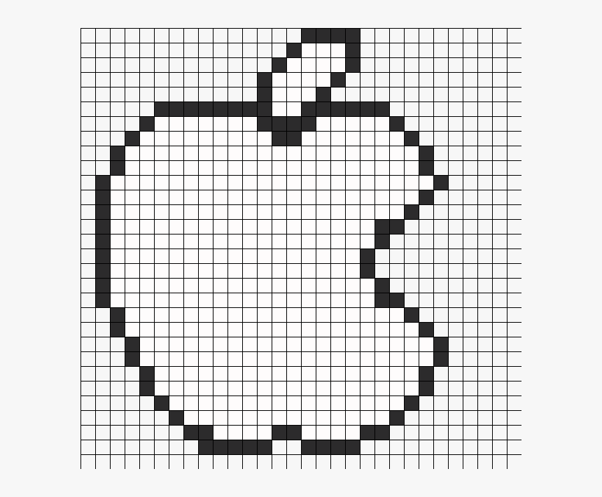 Apple Logo Perler Bead Pattern / Bead Sprite - Pixel Art Koro Sensei, HD Png Download, Free Download