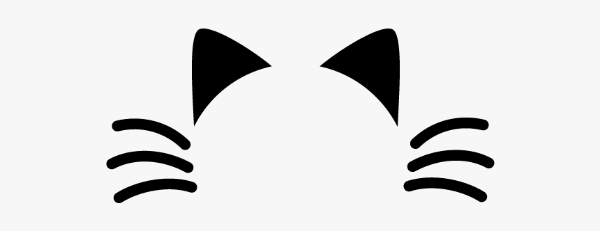 Cat Ears Png - Cat Ears And Whiskers, Transparent Png, Free Download