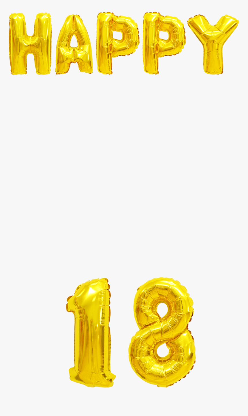 Golden Balloons 18th - 16 Birthday Balloons Png, Transparent Png, Free Download