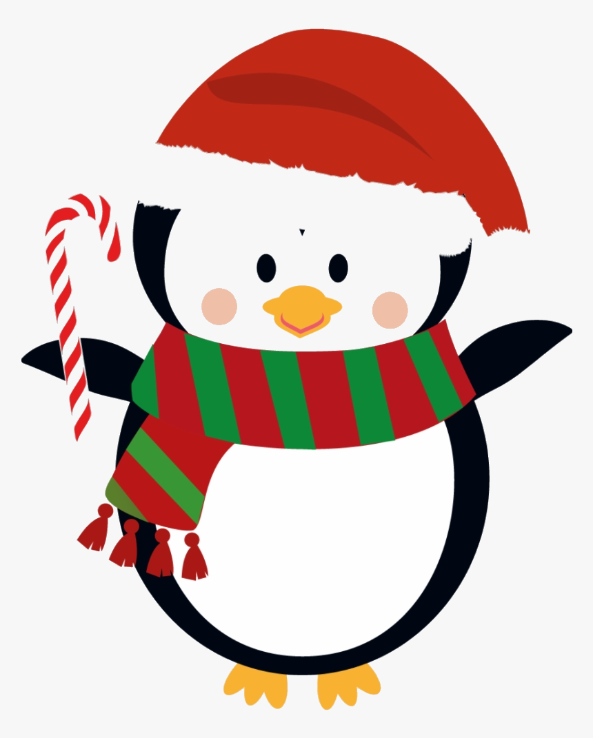 Penguin Christmas Cute Clip Art Transparent Background - Penguin Clip Art Christmas, HD Png Download, Free Download