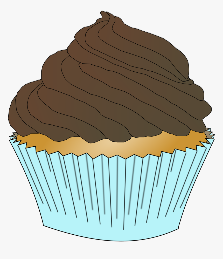 Blue, Chocolate, Cupcake, Dessert, Frosting - Vanilla Cupcake With Red Frosting, HD Png Download, Free Download