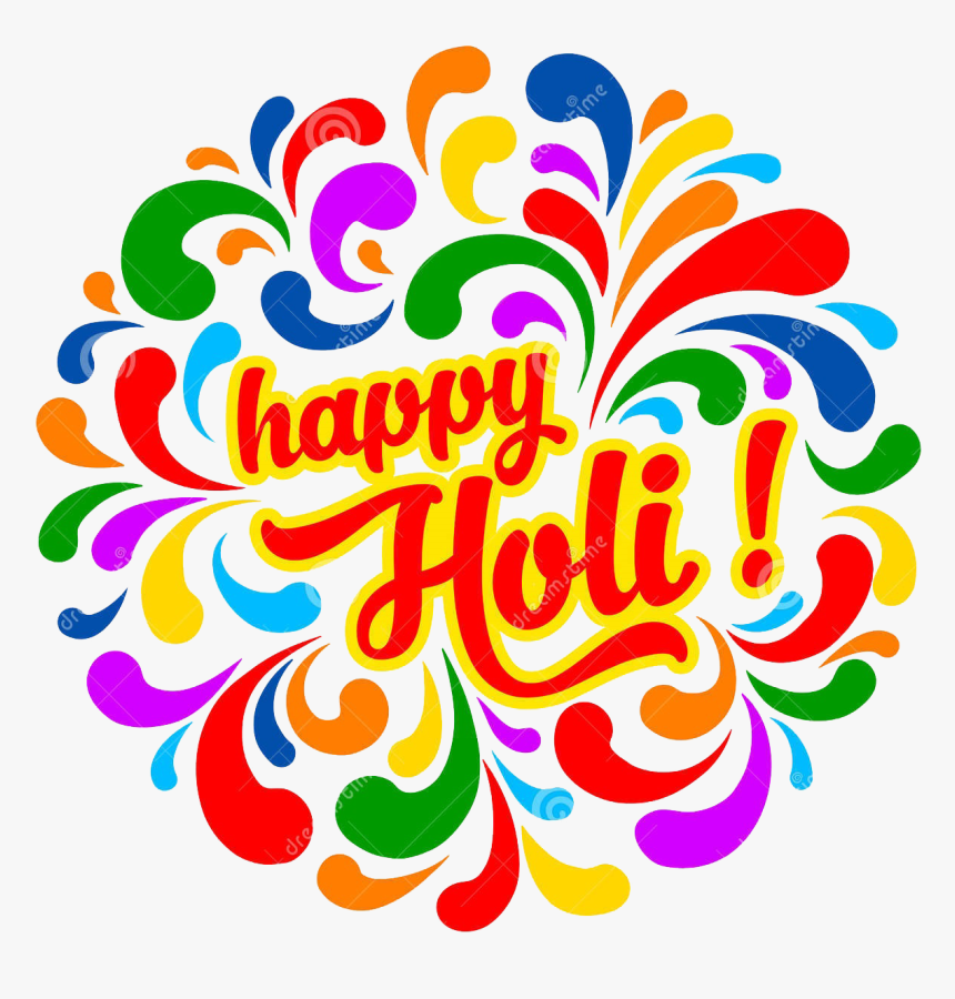 Happy Holi Colorful Festive Splash Indian Clipart Image - Transparent Happy Holi Png, Png Download, Free Download