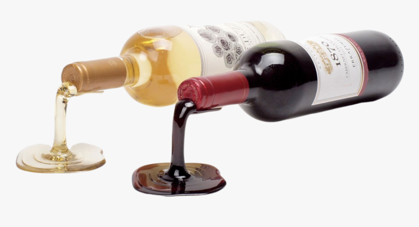 Spilled Wine Bottle Holder Set - Spilled Bottle Of Wine, HD Png Download, Free Download