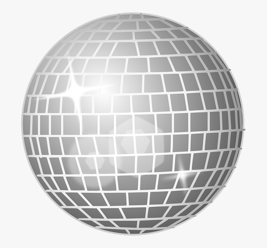 Disco Ball Mirror Glitter Free Vector Graphic On Transparent - Disco Ball Line Art Png, Png Download, Free Download