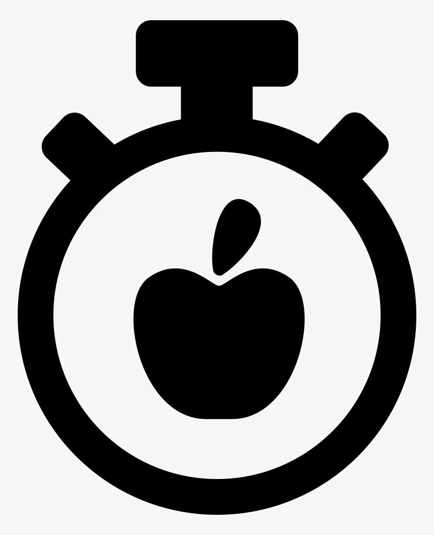 Break Time Symbol Of A Timer And An Apple - Break Time Symbol, HD Png Download, Free Download