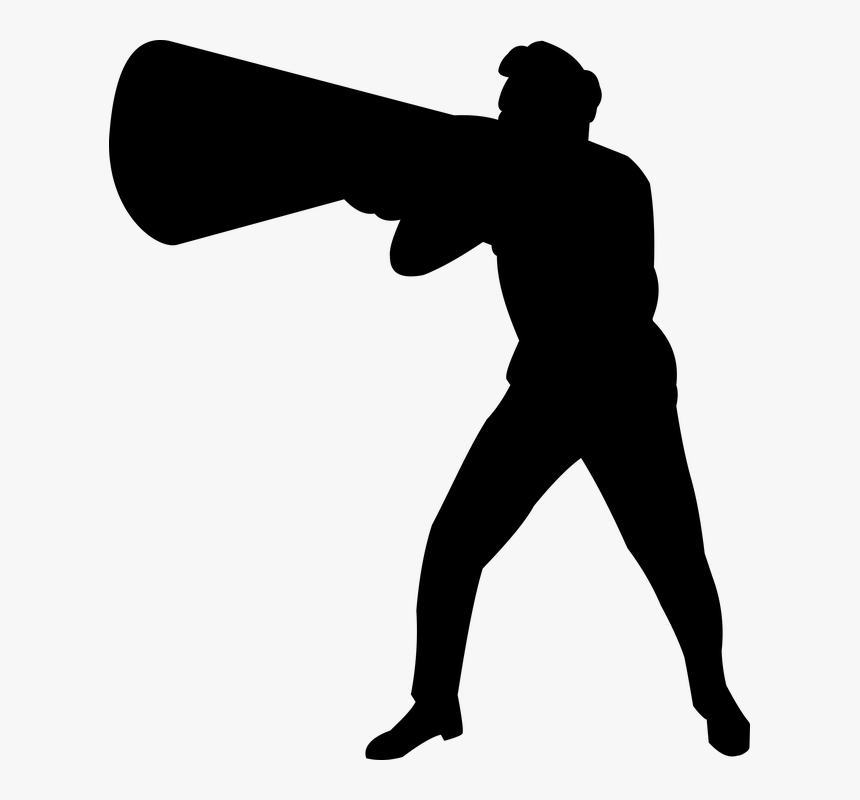 Silueta De Hombre Gritando , Png Download - Man Shouting Silhouette Png, Transparent Png, Free Download