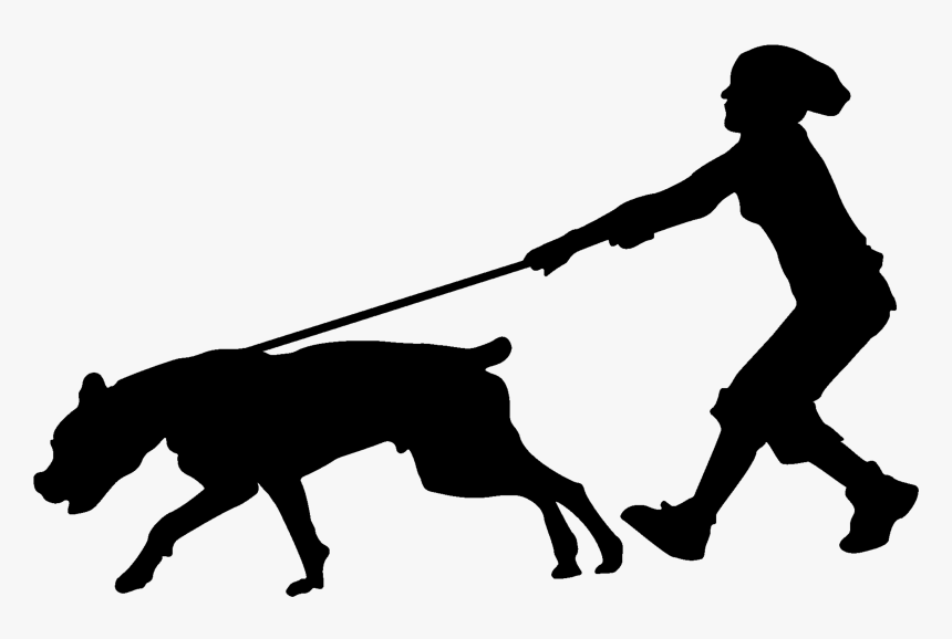 Silhouette Clip Art Of - Clipart Dog Walker Png, Transparent Png, Free Download