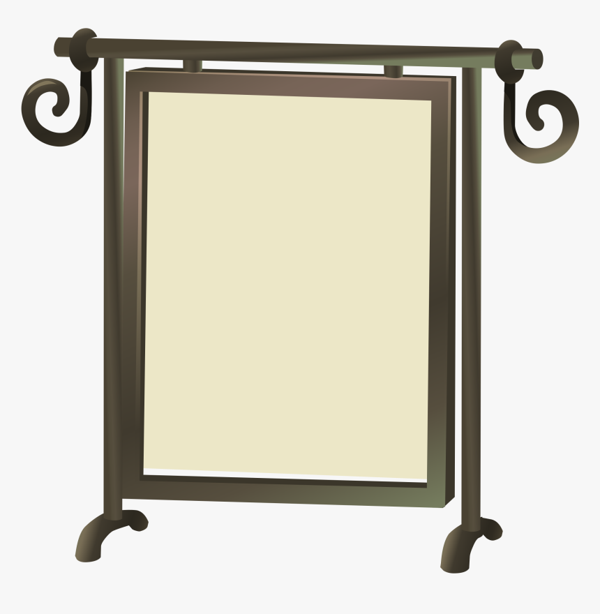 Self-standing Mirror With Brown Frame Vector Clip Art - Standing Picture Frame Png, Transparent Png, Free Download