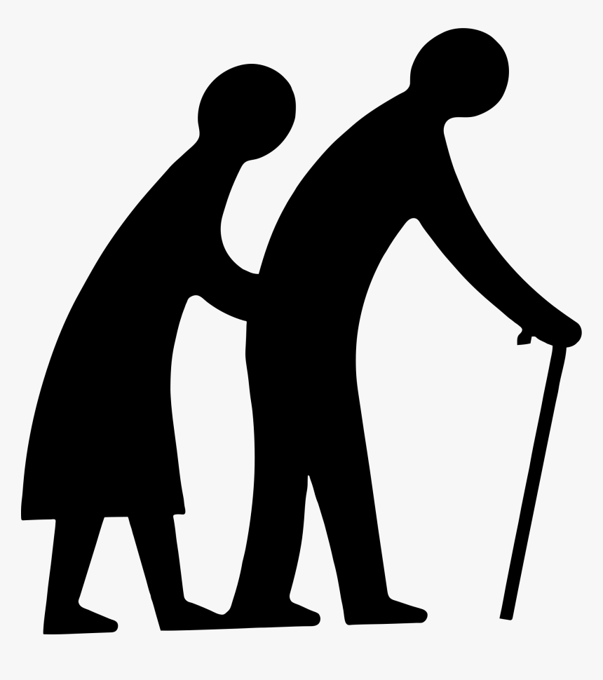 Walking Away Silhouette Png - World Senior Citizen Day, Transparent Png, Free Download