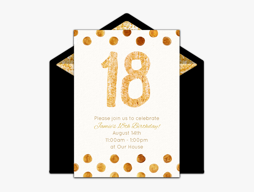 Online 18th Birthday Invitations, HD Png Download, Free Download