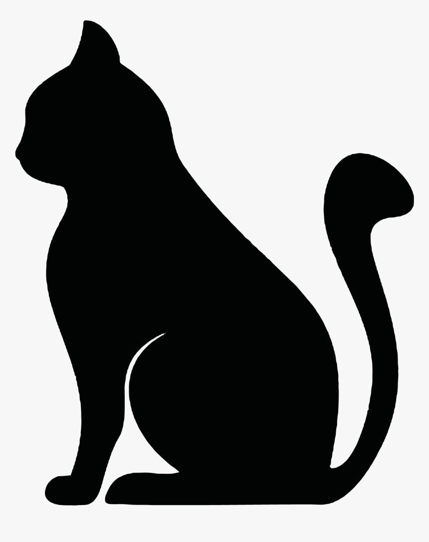 Cat Clip Art - Cat Silhouette Side View, HD Png Download, Free Download