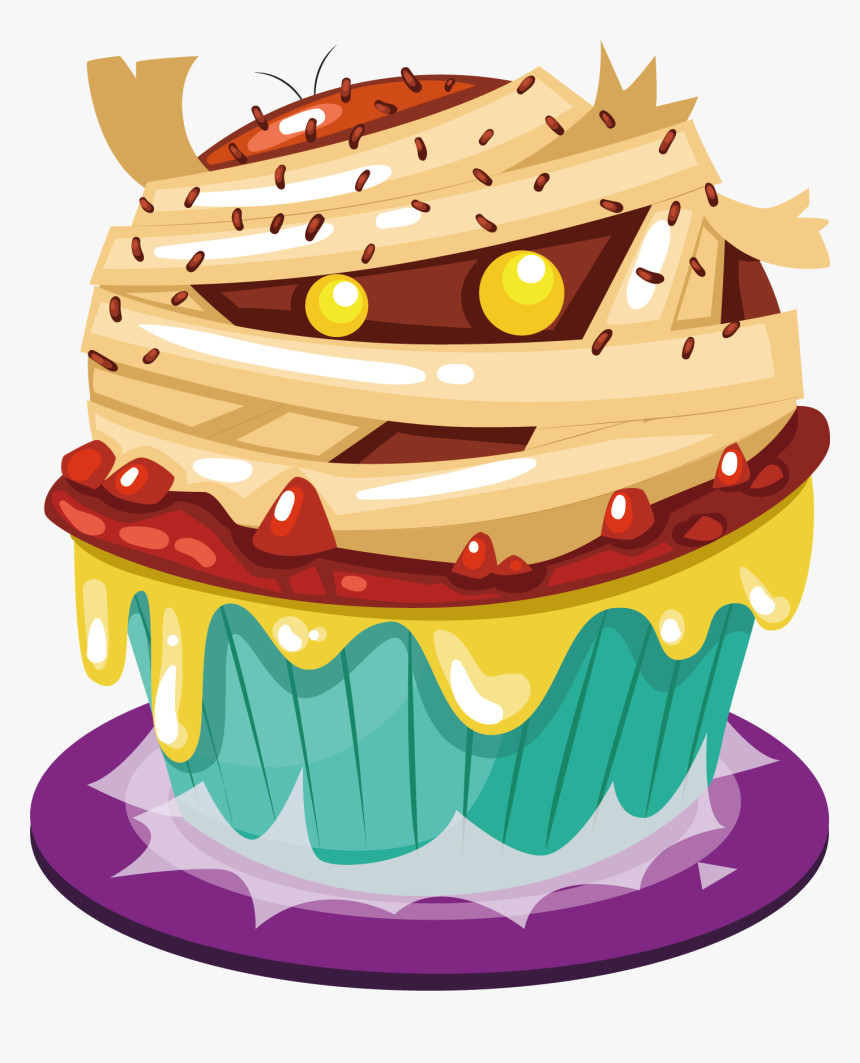 Cupcake Halloween Cake Birthday Cake - Halloween Cake Clip Art, HD Png Download, Free Download