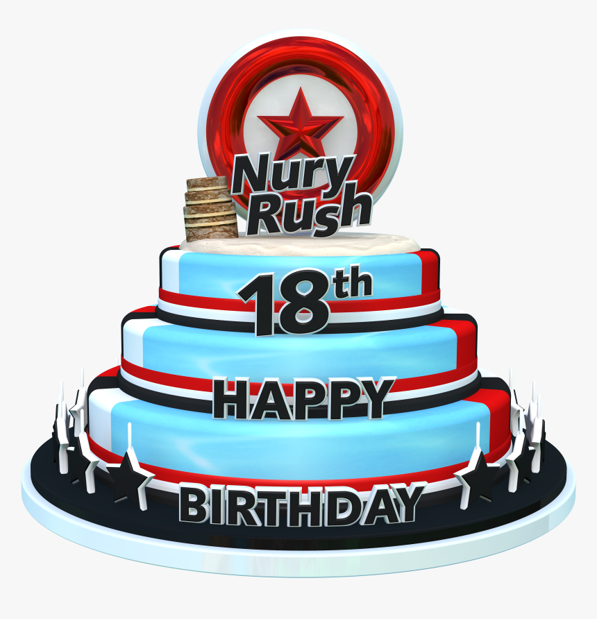 Nuryrush"s Birthday 18th Cake Render By Nuryrush - Cake, HD Png Download, Free Download