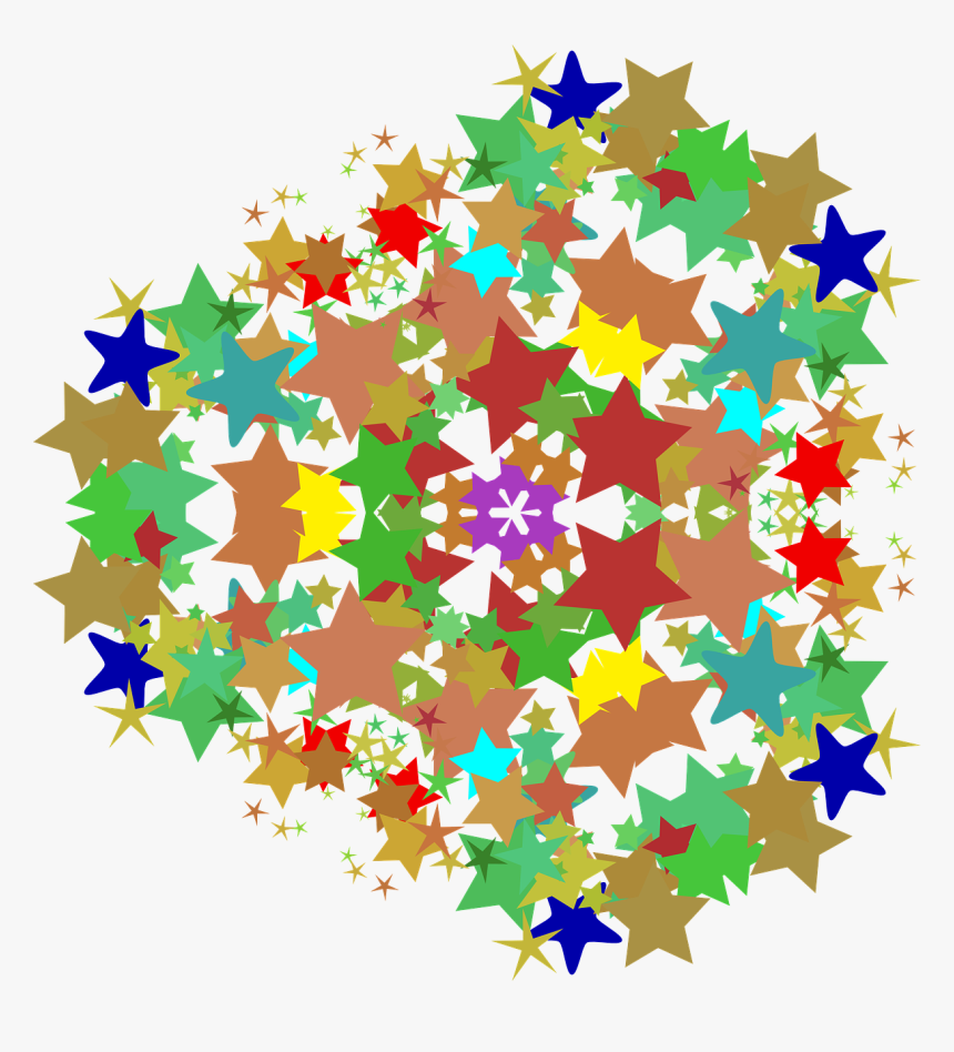Kaleidoscope Stars Mirror Free Picture - Clip Art, HD Png Download, Free Download