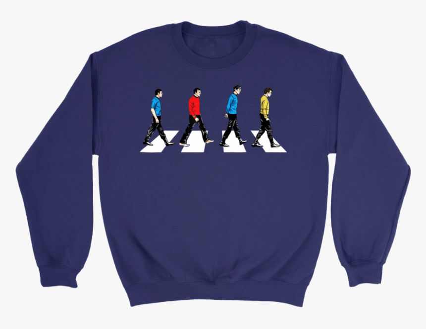 The Beatles Abbey Road Star Trek Tribute To Shirt - Crew Neck, HD Png Download, Free Download
