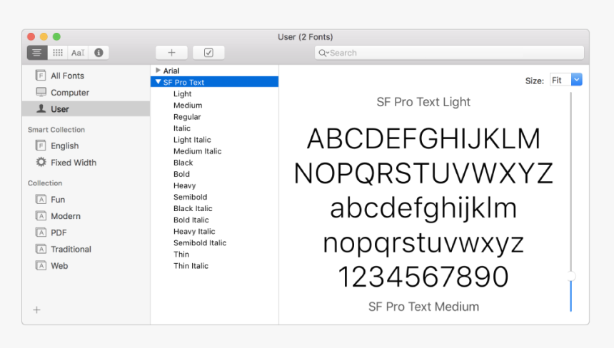 The Font Book Window Showing A Newly Installed Font - Font, HD Png Download, Free Download