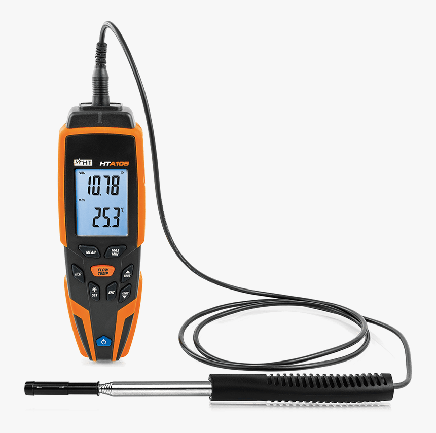 Hta105 Hot Wire Digital Anemometer Including Air Temperature - Measuring Tool For Temperature, HD Png Download, Free Download
