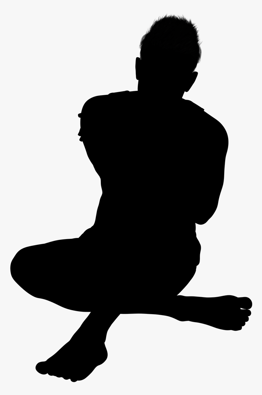 Silhouette Man Sitting - Silueta Sentado Png, Transparent Png, Free Download