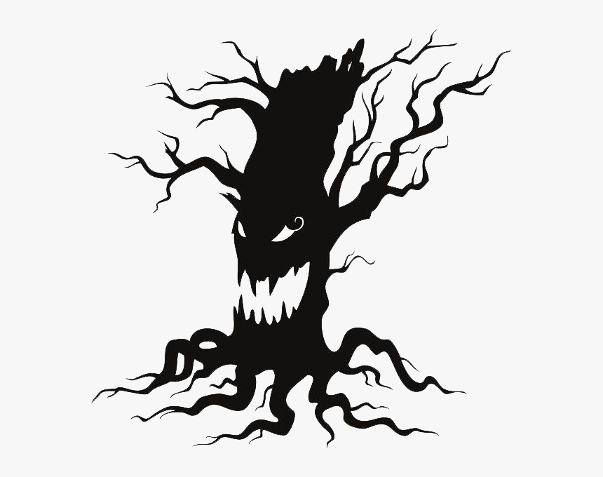 The Halloween Tree Wall Decal Clip Art - Spooky Tree Transparent Background, HD Png Download, Free Download