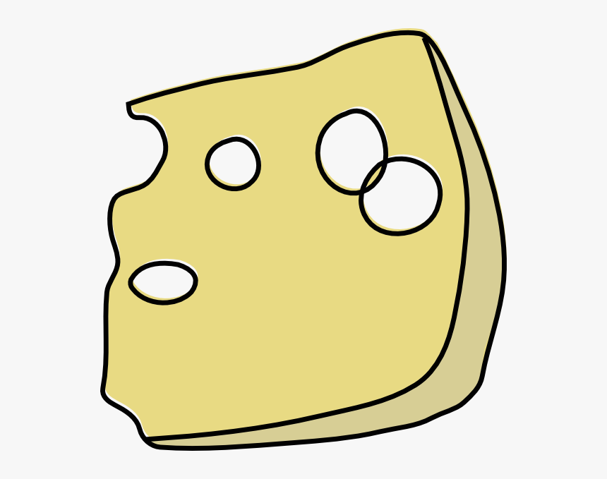 Mozzarella Cheese Cartoon - Transparent Png Swiss Cheese Piece Clipart, Png Download, Free Download