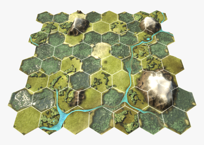 Hexagon Map1 Render13 - Motif, HD Png Download, Free Download