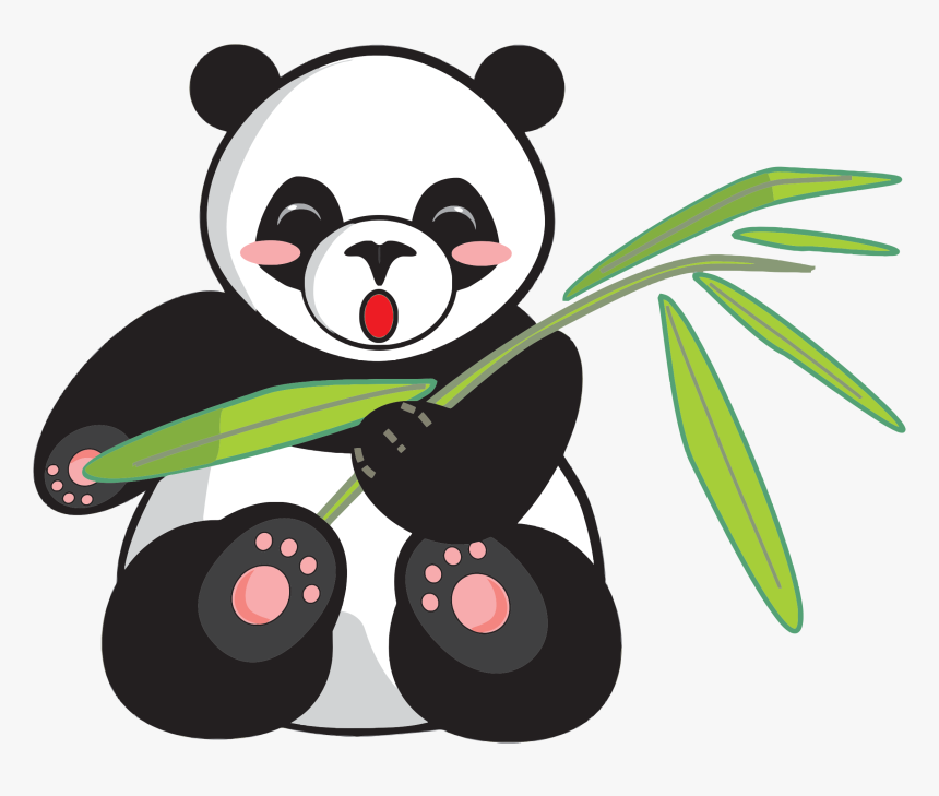 Animal, Asian, Bamboo, Cartoon, China, Chinese, Comic - Public Domain Panda Clipart, HD Png Download, Free Download