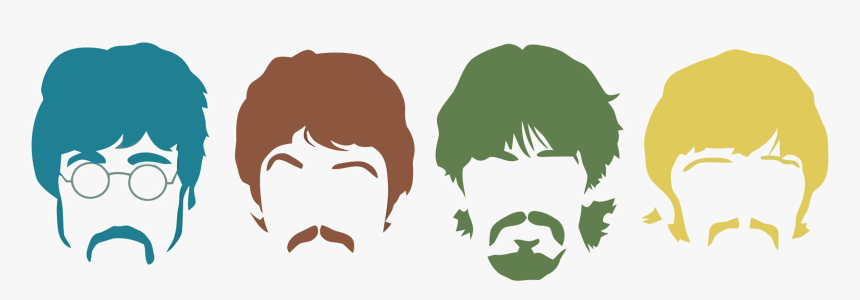 The Beatles Stencil Abbey Road Silhouette - Beatles Heads, HD Png Download, Free Download