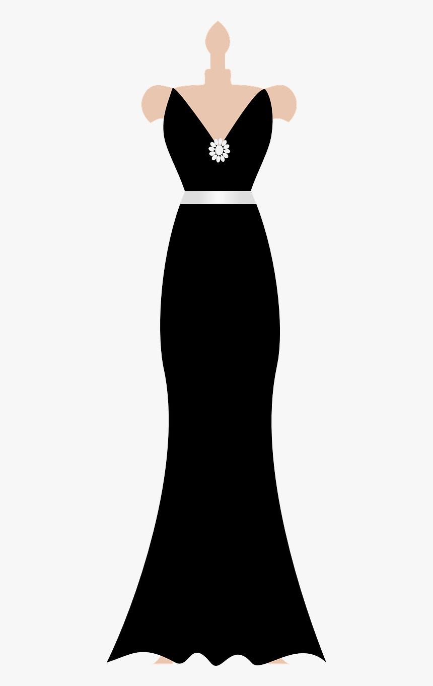 Vector Graphics,free Pictures, Free Photos, Free Images, - Dress Prom Formal Wear Gown Black Dress Png, Transparent Png, Free Download