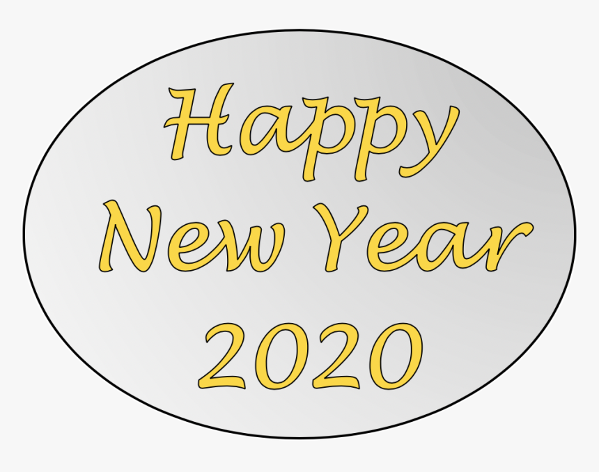 Circle With Gold & Gray Happy New Year - Circle, HD Png Download, Free Download