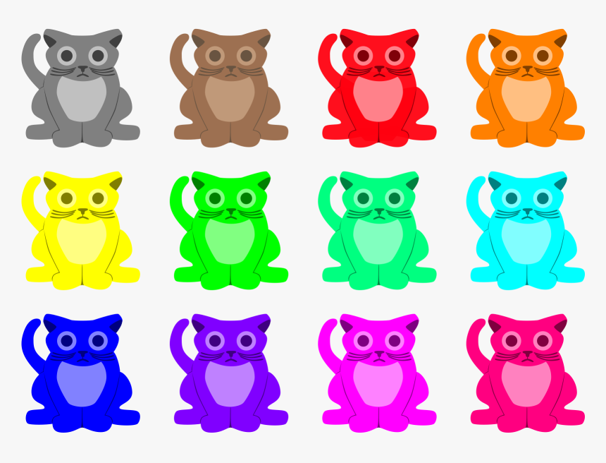 Rainbowcatsdribbble - Cartoon, HD Png Download, Free Download